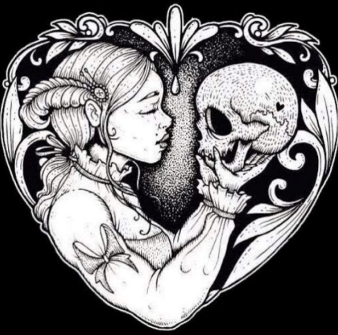 Death and the Maiden logo by Lozzy Bones Art